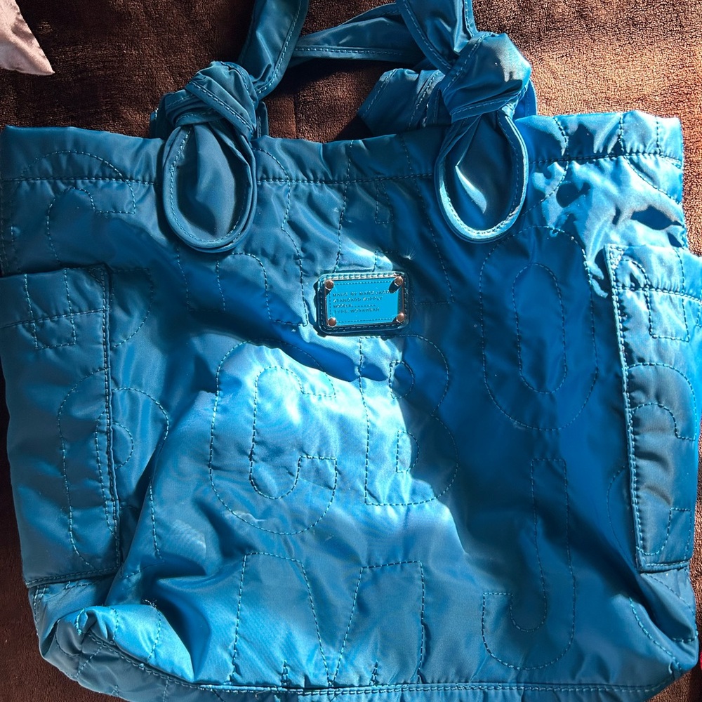 Marc Jacobs Blue Nylon Tote Bag